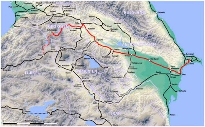 Bakı-Tbilisi-Qars dəmiryoluna 10 milyard dollar yatırılıb