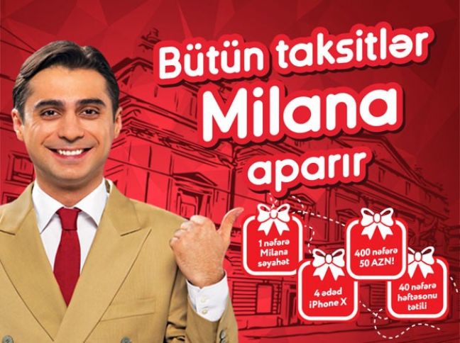 BirKart sahibləri Milana səyahət, iPhone X və digər hədiyyələr qazana bilərlər
