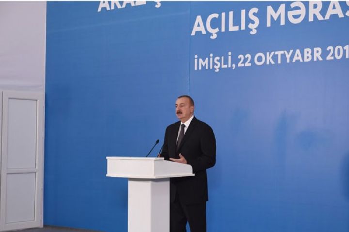 İmişlidə açılış tədbiri - PREZİDENT DÜYMƏNİ BASDI