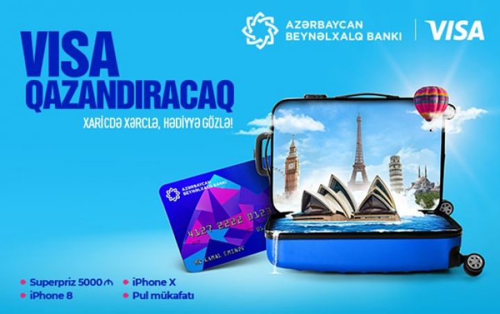 Beynəlxalq Bankın 100 VISA kart sahibi  lotereyada qalib oldu