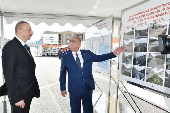 Bakıda yenidən qurulan yollar açıldı