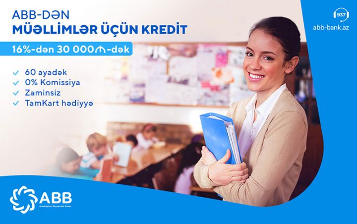 ABB-dən müəllimlərə özəl kredit!