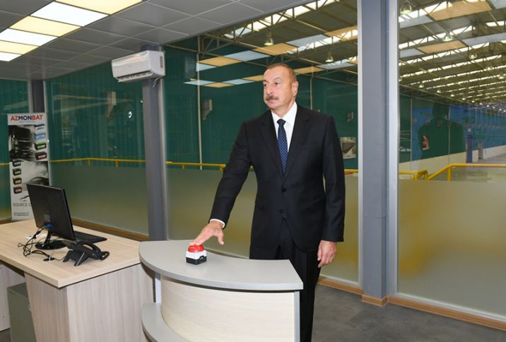 Azərbaycanda akkumulyator batareyalarının istehsalı zavodu açıldı