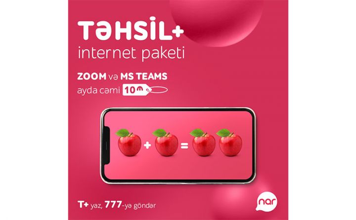 “Nar” onlayn təhsil alanlar üçün yeni internet paketi təqdim etdi