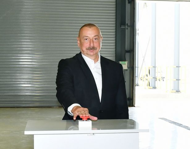 Prezident badam emalı zavodunu işə saldı - FOTOLAR