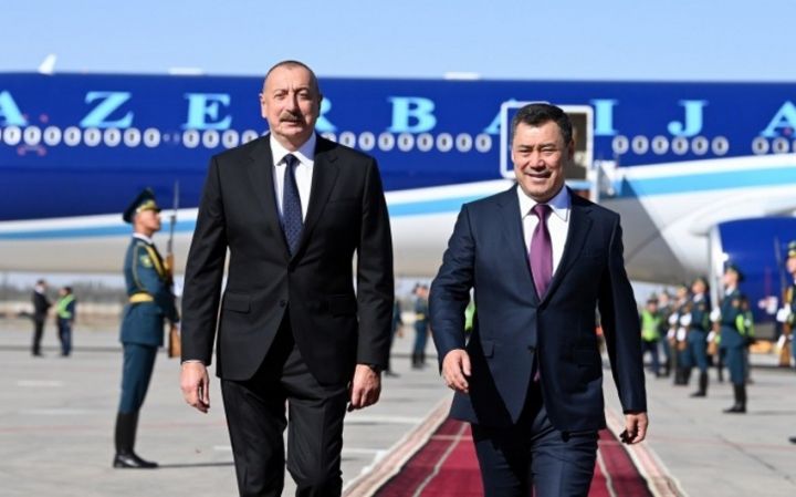 Əliyev Qırğız Respublikasına səfərə getdi