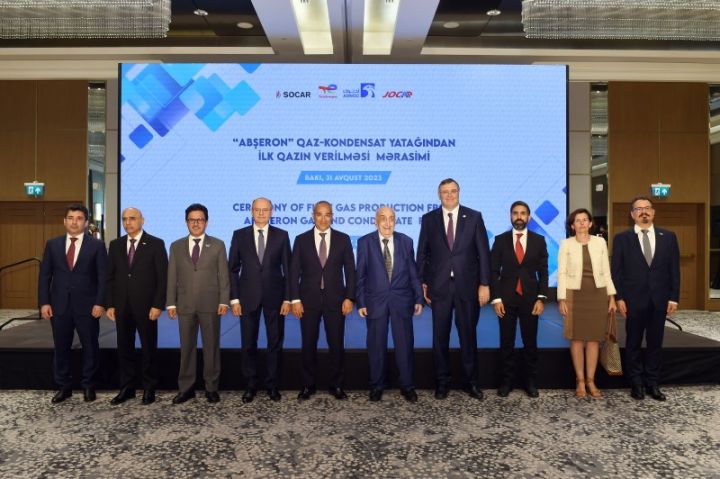 “Abşeron” qaz-kondensat yatağından ilk qazın verilməsinə həsr olunan tədbir keçirilib