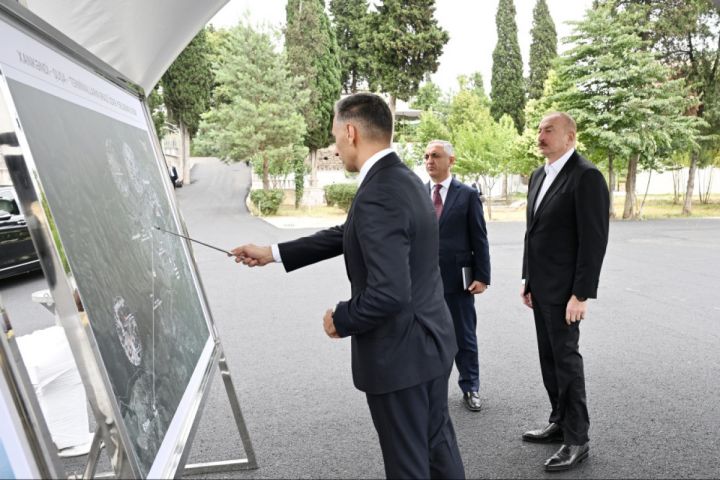 Prezident kanat yolunun inşası üçün seçilmiş əraziyə baxdı - UZUNLUĞU 6 KM OLACAQ