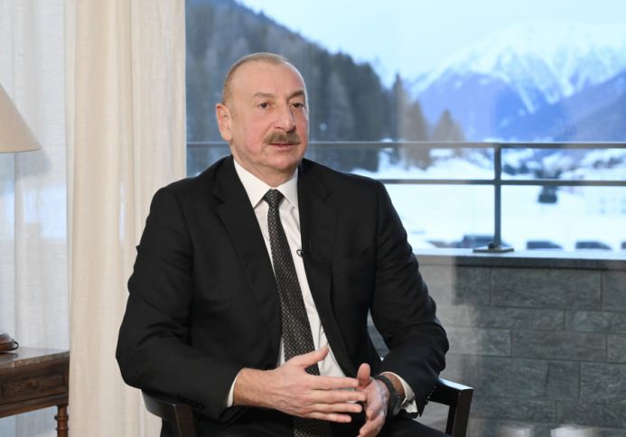 Prezident İlham Əliyev Davosdadır - “OliverWyman Group” şirkətinin Baş icraçı direktoru ilə görüşüb