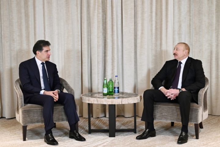 İlham Əliyev Neçirvan Bərzani ilə görüşüb