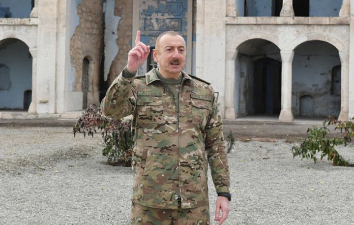 İlham Əliyev Ağdam məscidinin qarşısında çıxış edib - TAM VERSİYA