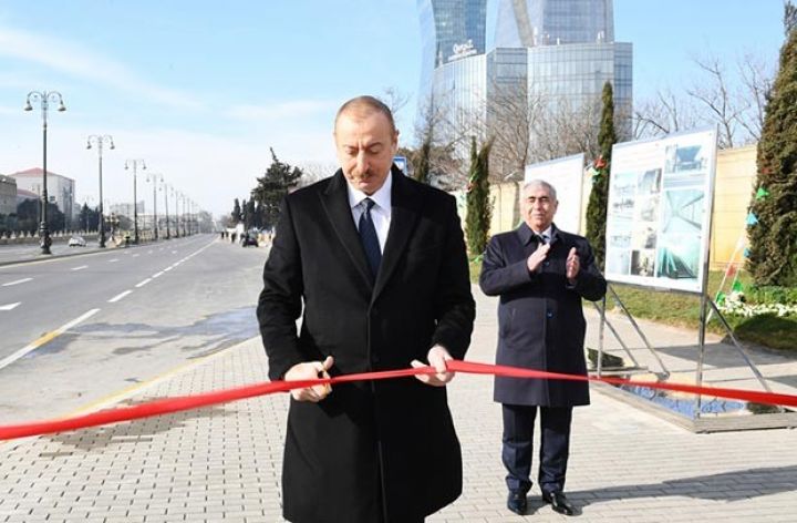 Prezident yeraltı piyada keçidini açdı - YENİLƏNİB