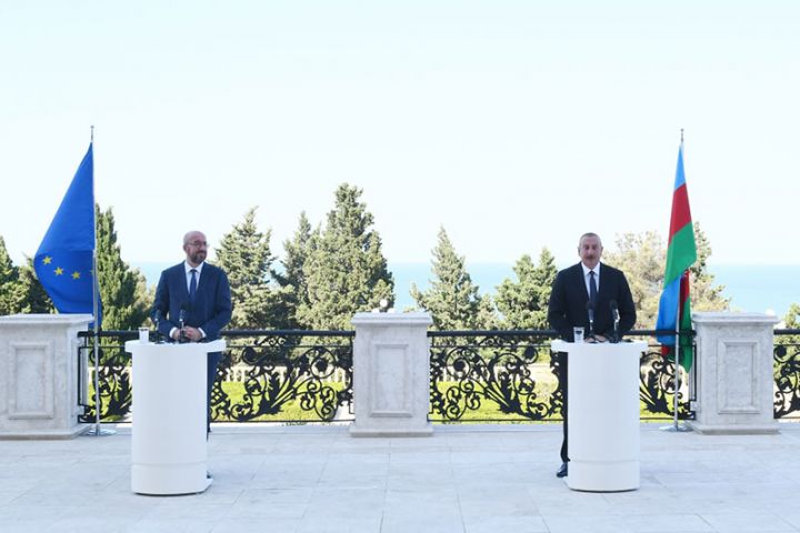Əliyev və Mişelin birgə mətbuat konfransı - TAM VERSİYA