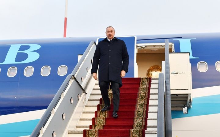 Əliyev Rusiyaya getdi
