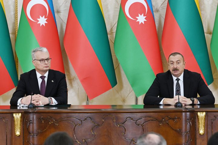 Azərbaycan və Litva prezidentlərinin mətbuata bəyanatlarları