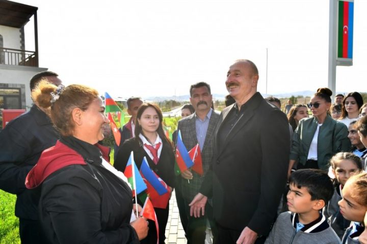 Prezident vəbirinci xanım Ağalı kəndində olublar