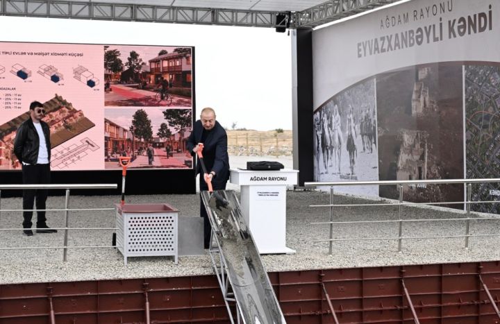 Ağdamın Eyvazxanbəyli kəndinin təməli qoyulub