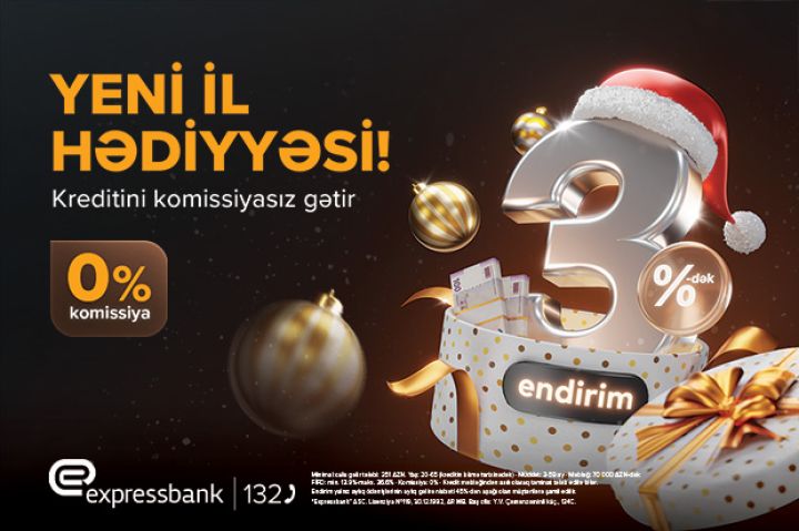 İlin son ENDİRİMLİ KREDİT TƏKLİFİ!