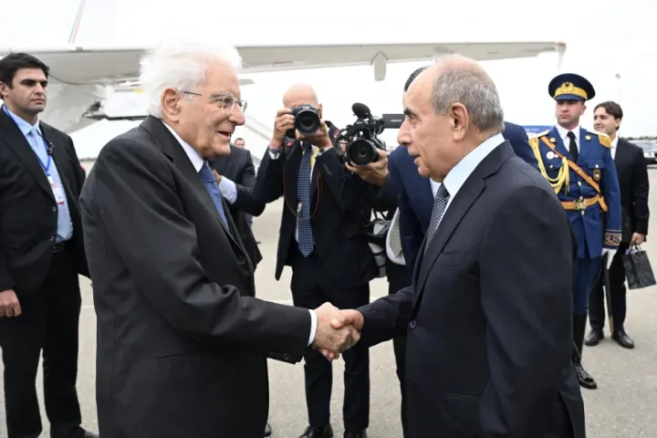 İtaliya Prezidenti Azərbaycana rəsmi səfərə gəlib